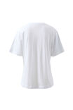 Stevie Slouchy Tee, WHITE/CHOC MONOGRAM EMBROIDERY - alternate image 3