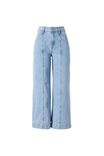 Wide Leg Seamed Jean With Recycled Cotton, VINTAGE BLUE - alternate image 2