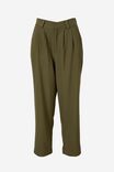 Tapered Pant In Recycled Blend Jf, MILITARY GREEN - alternate image 2