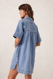 Relaxed Shirt Dress, MID VINTAGE BLUE - alternate image 3
