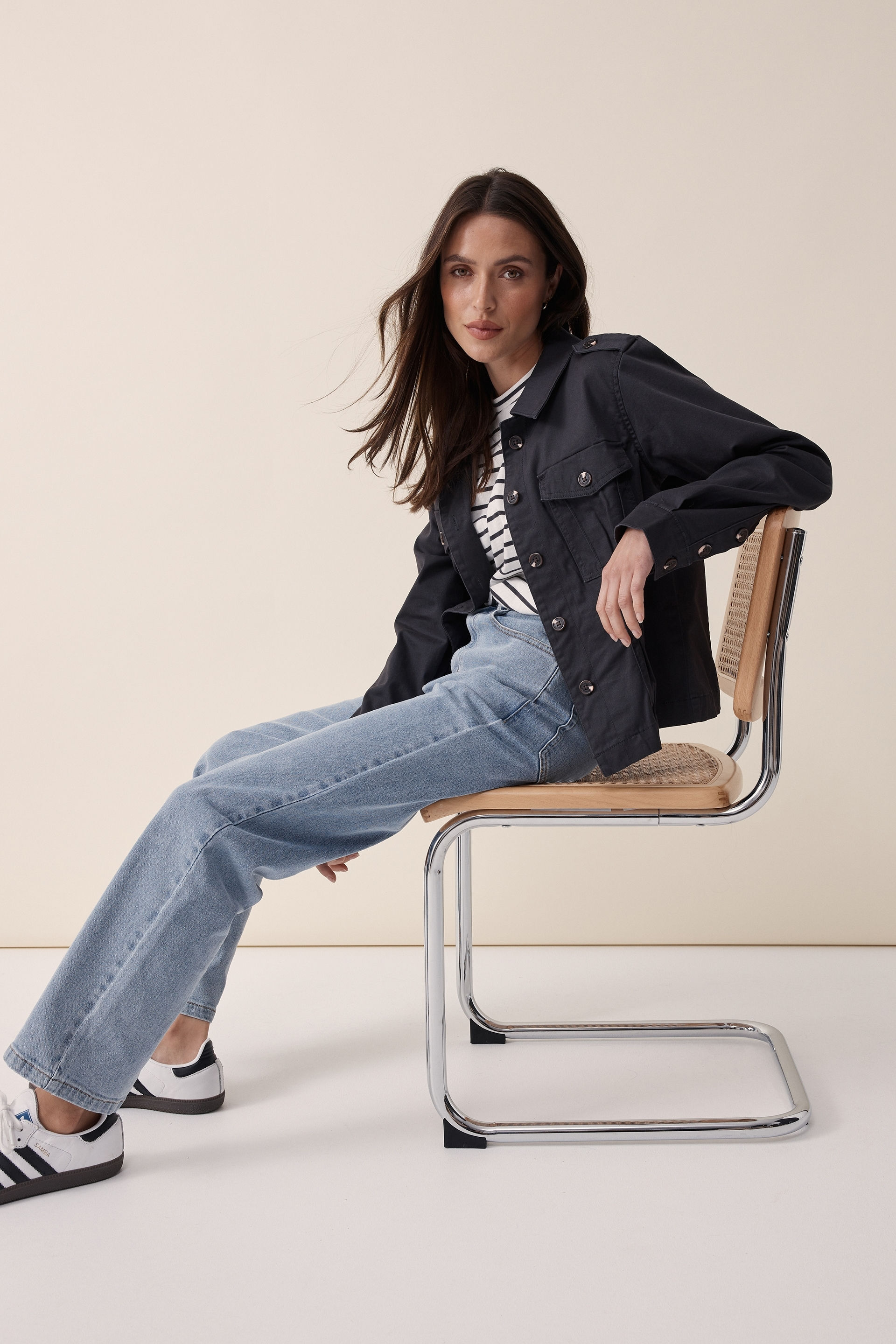 Fitted utility on sale jacket