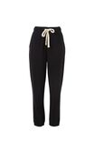 Organic Cotton Narrow Cuff Trackpant, BLACK - alternate image 2
