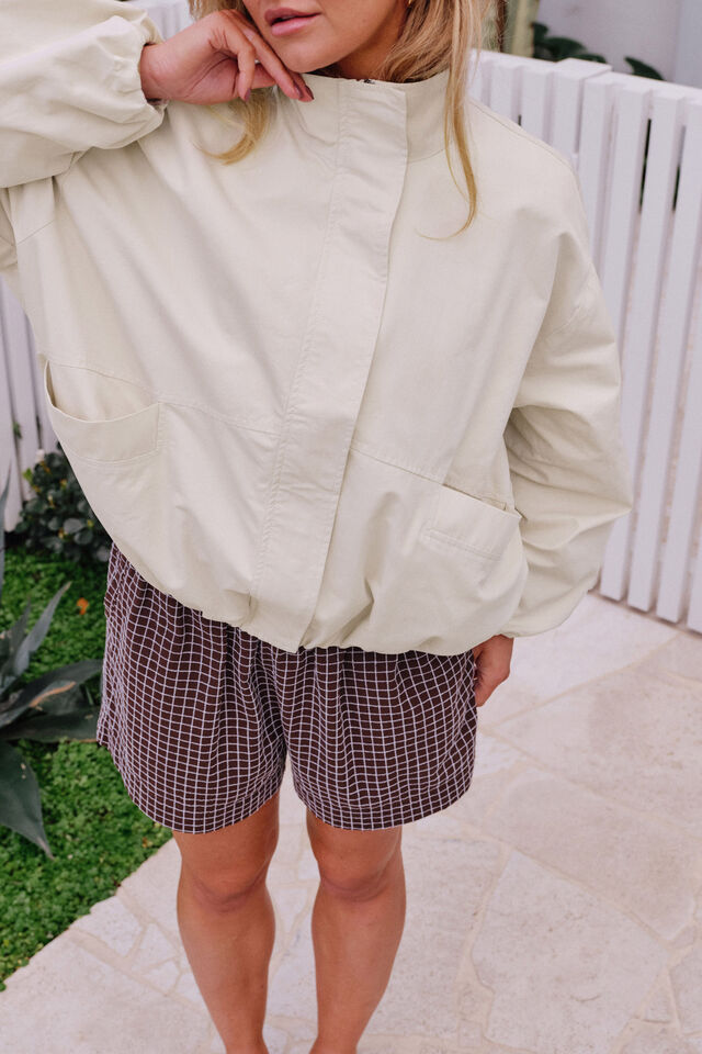 Gwen Bubble Jacket, PUTTY