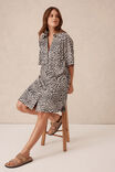 Boxy Shirt Dress, LEOPARD LINEN BLEND - alternate image 6