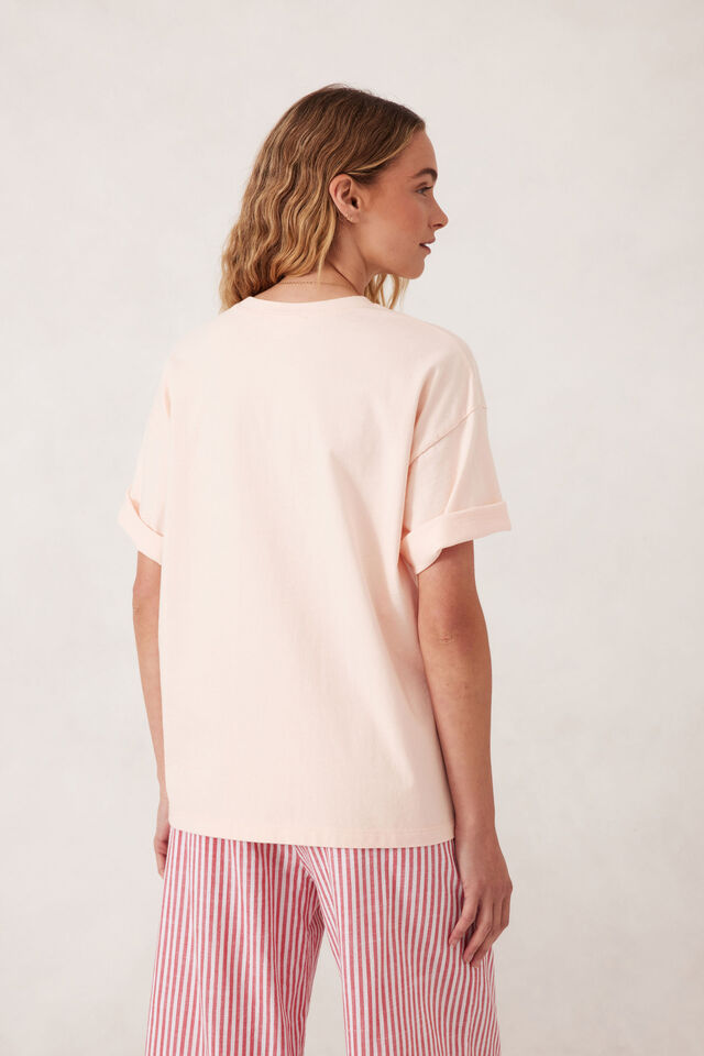 Boyfriend Tee, SHELL PINK/CERES STARS AND WAVES