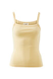Square Neck Rib Singlet, SUNNY YELLOW - alternate image 2