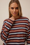 Scout Slouchy Long Sleeve  Tee, GINGER/HERITAGE NAVY STRIPE - alternate image 5
