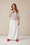 Short Sleeve Wavy Stripe Knit, ECRU/COLLEGE BLUE - alternate image 6