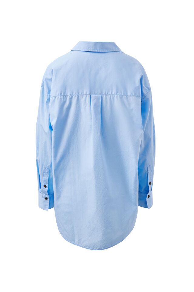 Peta Oversized Shirt, SKY BLUE