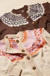 Fair Isle Cardigan In Recycled Blend Yarn, OATMEAL - alternate image 5