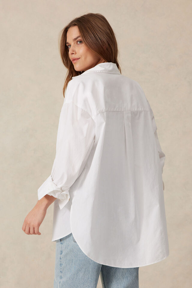 Oversized Shirt, WHITE ORGANIC COTTON