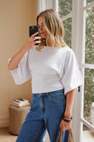 Molly Relaxed Sleeve Top, WHITE - example image 6
