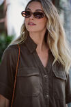Side Pocket Boxy Dress, DEEP OLIVE - alternate image 4