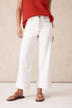 Jude Wide Leg Crop Jean, FRESH ECRU - alternate image 4