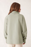 Isabella Half Zip Sweat, MATCHA - alternate image 3