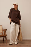 Liv Oversized Tee, CHOCOLATE - alternate image 5