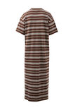 Charlotte Midi Terry Dress, CHOCOLATE WHITE STRIPE - alternate image 3