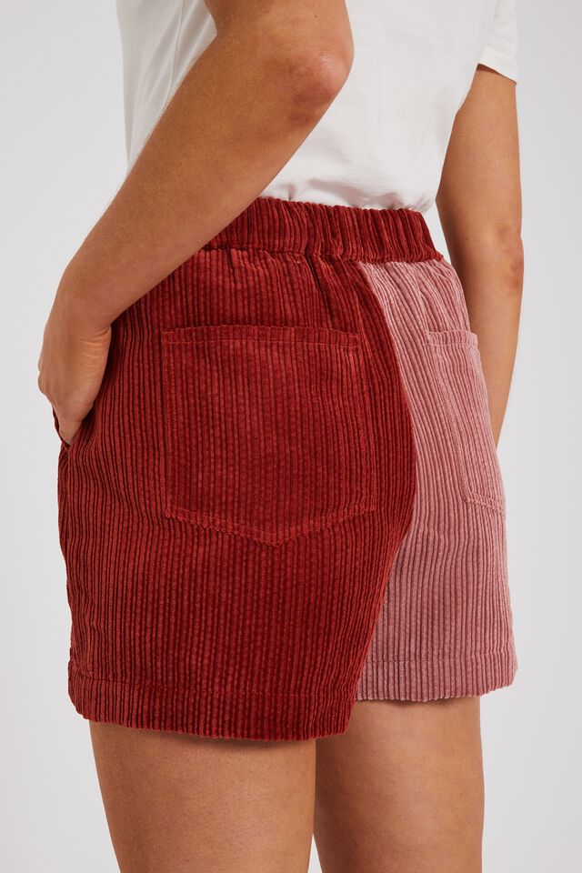Baggy Everyday Short In Rescued Cord, BERRY PINK