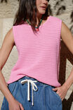 Margot Mesh Knit Tank, HIBISCUS PINK - alternate image 1