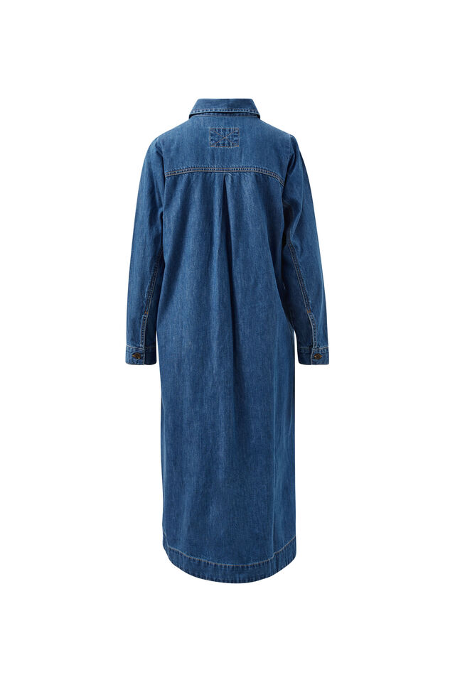 Rae Long Sleeve Midi Dress, FRESH INDIGO