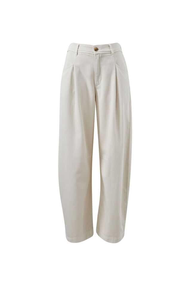 Gemma Pleat Pant, EGGSHELL