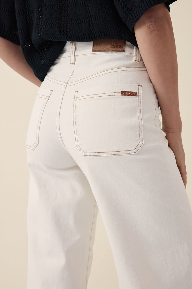 Wide Leg Pocket Jean, FRESH ECRU IN RESCUED COTTON