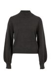 Soft Knit Mock Neck In Recycled Blend, CHARCOAL MARLE - alternate image 2