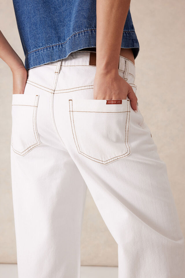 Frankie Loose Straight Jean, FRESH ECRU