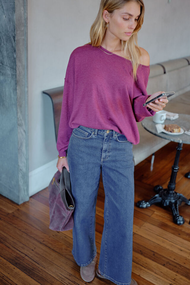 Evie Wide Leg Jean, FRESH INDIGO