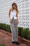 Relaxed Drawstring Pant, LEOPARD LINEN BLEND - alternate image 4