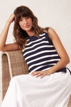 Stripe Knit Tank Jf, NEW NAVY/FRESH ECRU STRIPE - alternate image 6