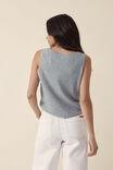Cable Soft Knit Tank, GREY MARLE - alternate image 3
