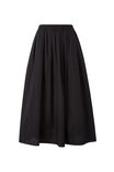 Poplin Maxi Skirt, BLACK - alternate image 2