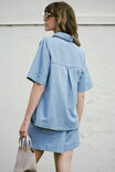 Relaxed Short Sleeve Shirt, VINTAGE BLUE PINSTRIPE - alternate image 3