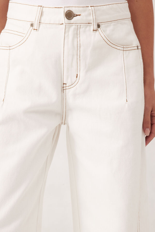 Darted Barrel Jean, FRESH ECRU