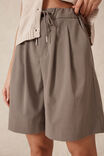 Tie Waist Pleat Short, SLATE - alternate image 7