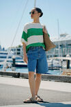 Longline Essential Denim Short, FRESH INDIGO - alternate image 7