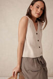 Beach Knit Button Vest, STRING - alternate image 7