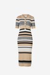 Striped Straight Dress In Organic Cotton, CAMELETTE STRIPE - alternate image 2