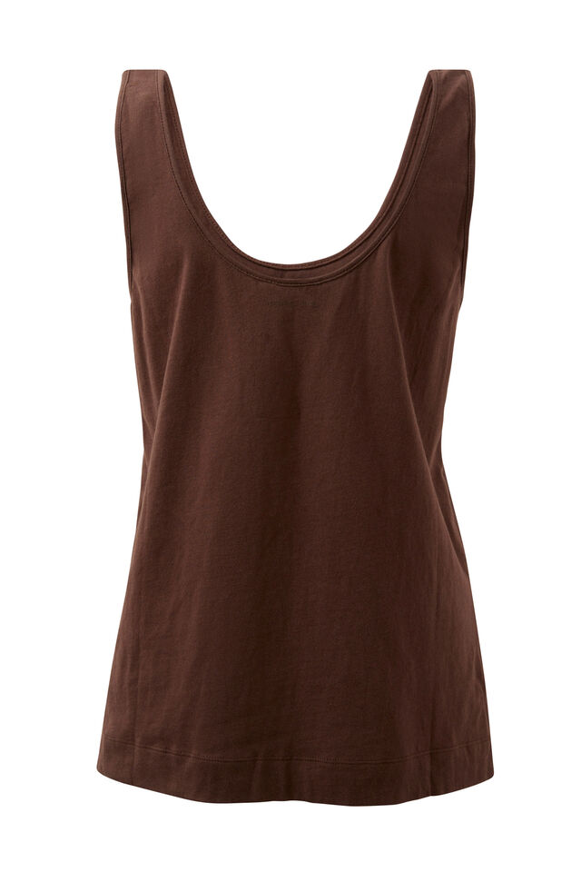 Bloom Slouchy Scoop Tank, CHOCOLATE