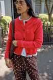 Nelly Long Sleeve Knit Cardi, FIERY RED - alternate image 1