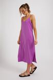 Satin Slip Dress With Recycled Fibres, MAGENTA - alternate image 4