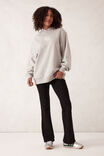 Oversized Slouchy Hoodie, GREY MARLE LOGO - alternate image 5
