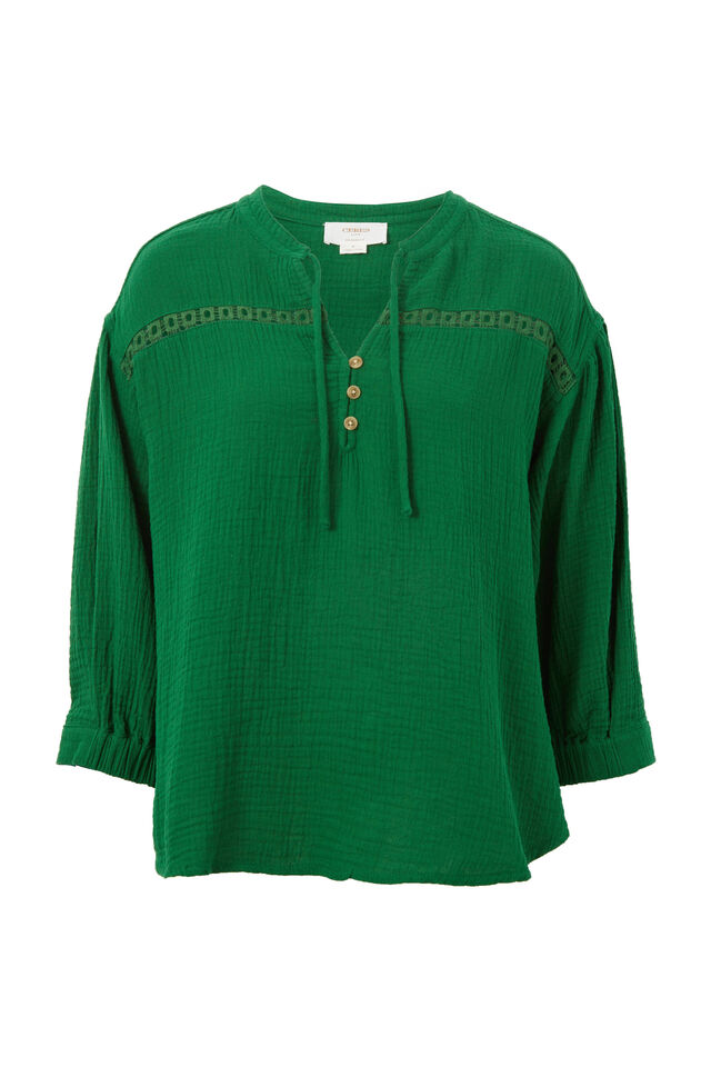Button Up Tunic, WINTER GREEN