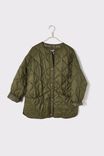 Oversized Quilted Shell, MILITARY KHAKI