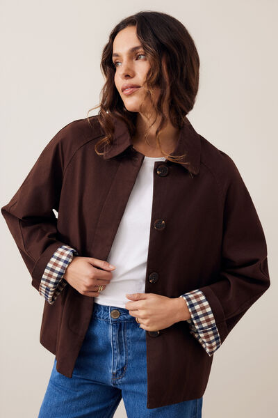 Pia Coat, CHOCOLATE