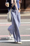 The Lounge Pant, BLUE CHOCOLATE CHECK - alternate image 1