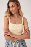 Square Neck Rib Singlet, SUNNY YELLOW - alternate image 5