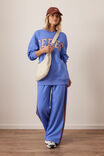 Gigi Wide Leg Terry Trackpant, VINTAGE BLUE MIXED SIDE STRIPE - alternate image 4