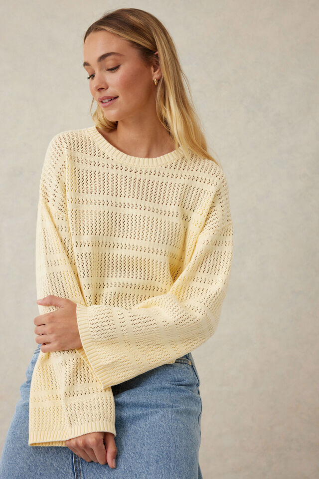 Slouchy Spring Knit, BUTTER